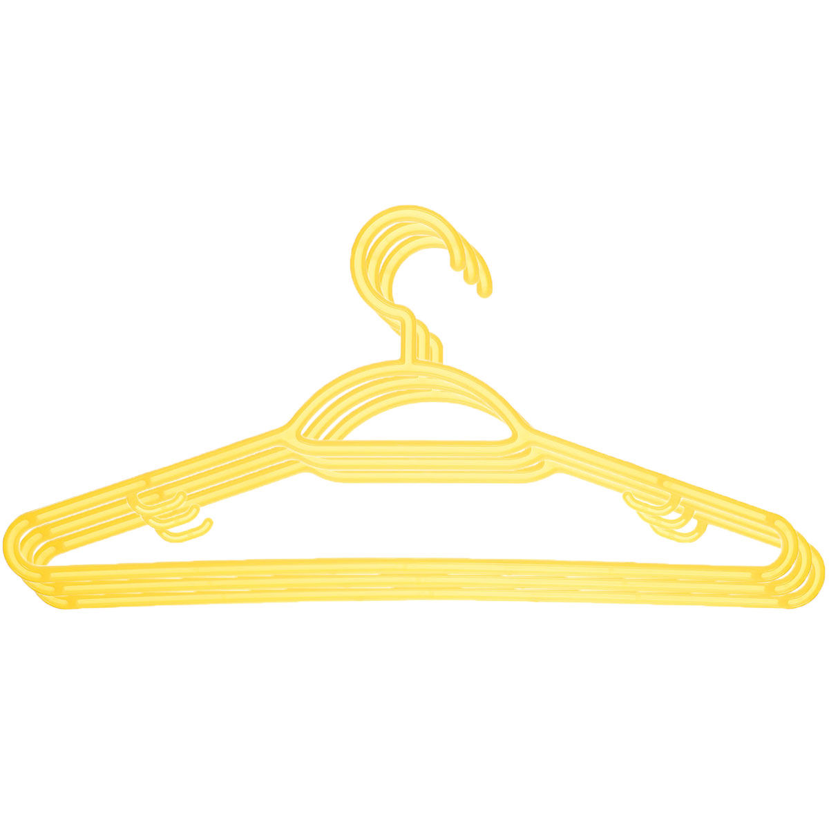 фото Набор вешалок "Econova", с перекладиной, с крючками, цвет: желтый, размер 48, 3 шт. С12356