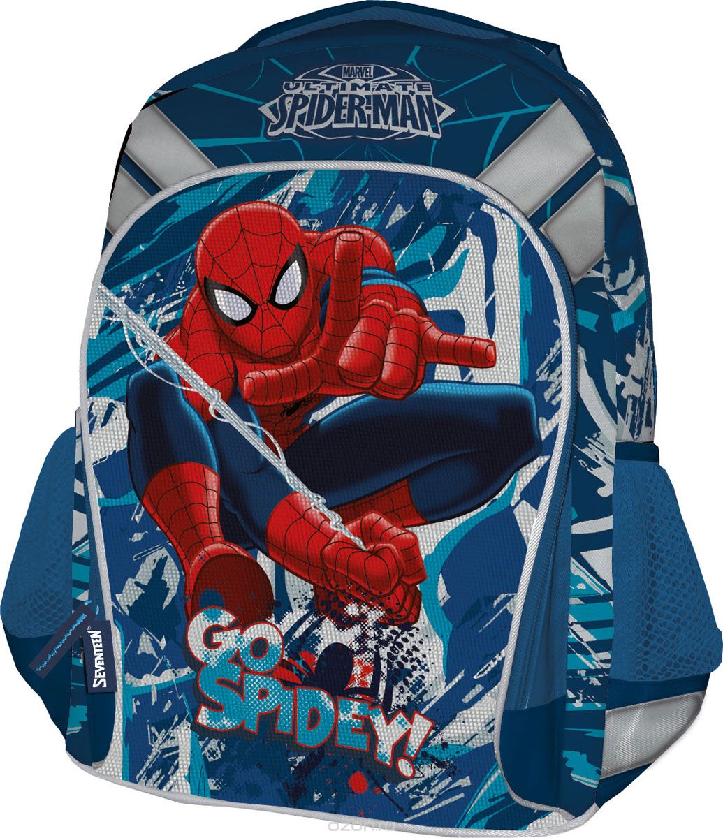 фото Рюкзак школьный Kinderline "Spider-man Classic", цвет: синий, красный, белый. SMCB-MT1-988M