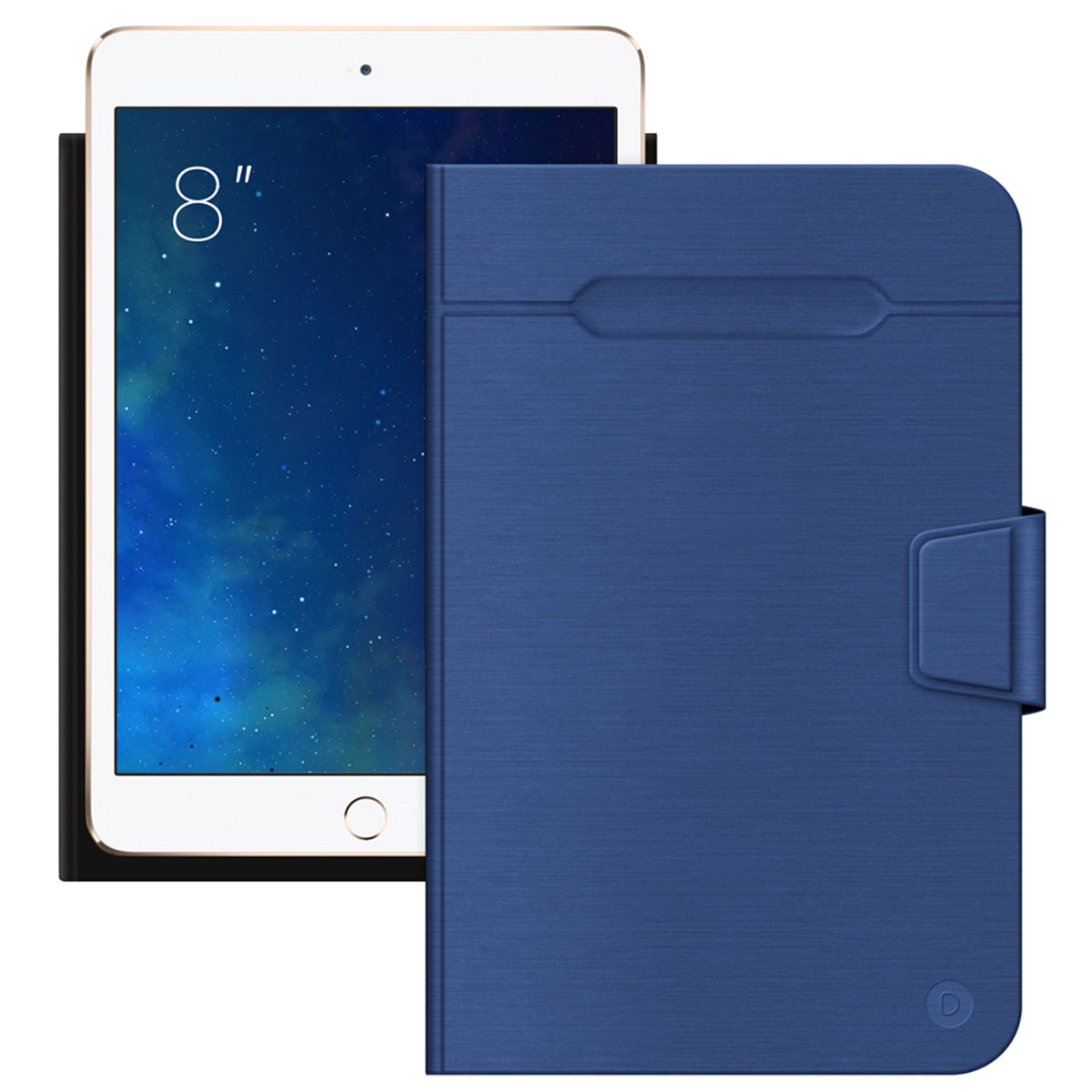 Deppa Wallet Fold чехол-подставка для планшетов 8'', Blue