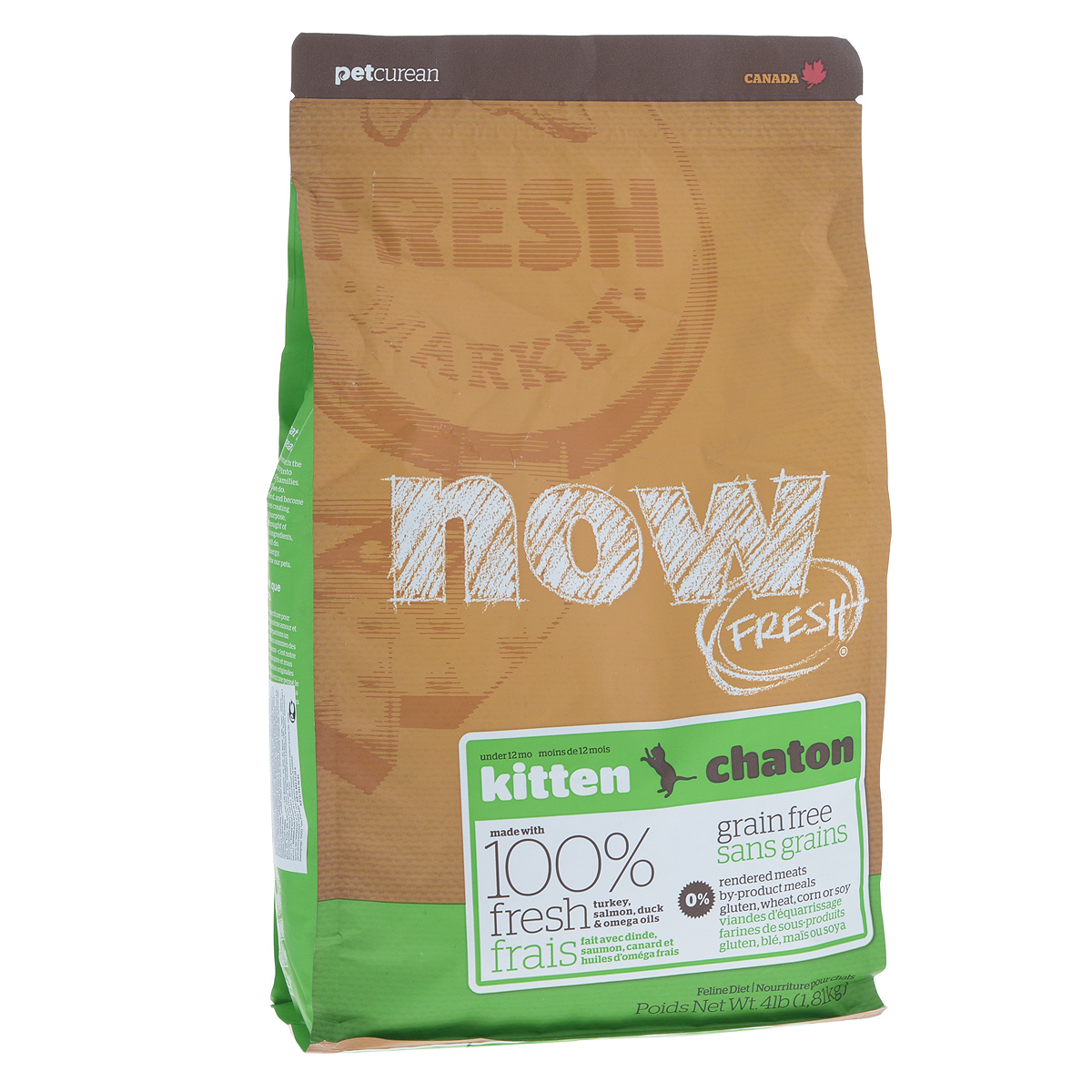 фото Корм сухой "Now Fresh" для котят, беззерновой, с индейкой, уткой и овощами, 1,82 кг