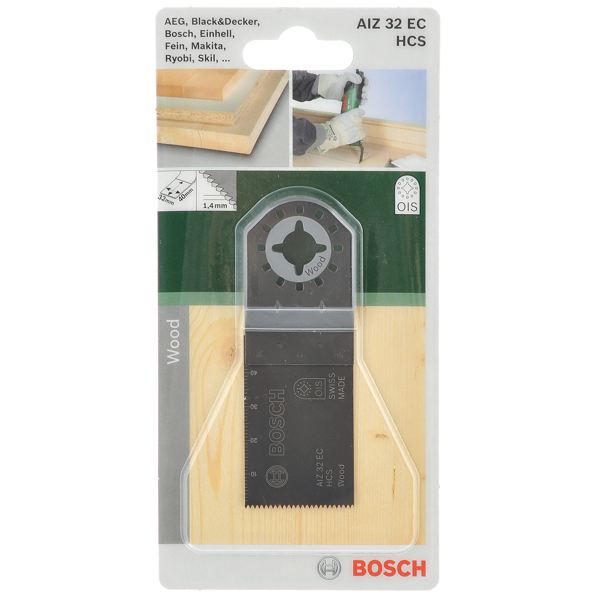 Пильное полотно по дереву Bosch HCS, для PMF 180, 32х40 мм