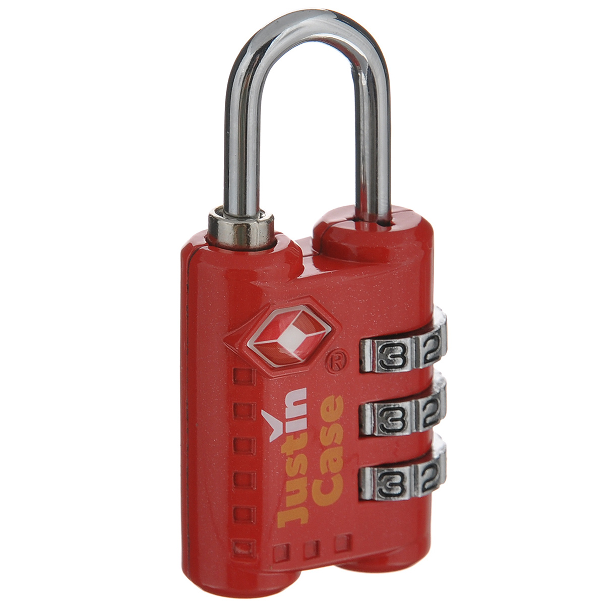 фото Замок для багажа JustinCase "3-Dial TSA Combination Lock", цвет: красный