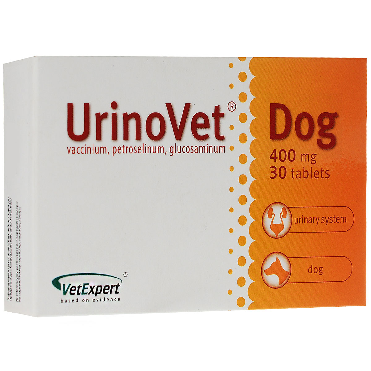 фото Препарат VetExpert "UrinoVet", для собак с заболеваниями мочевой системы, 30 таблеток