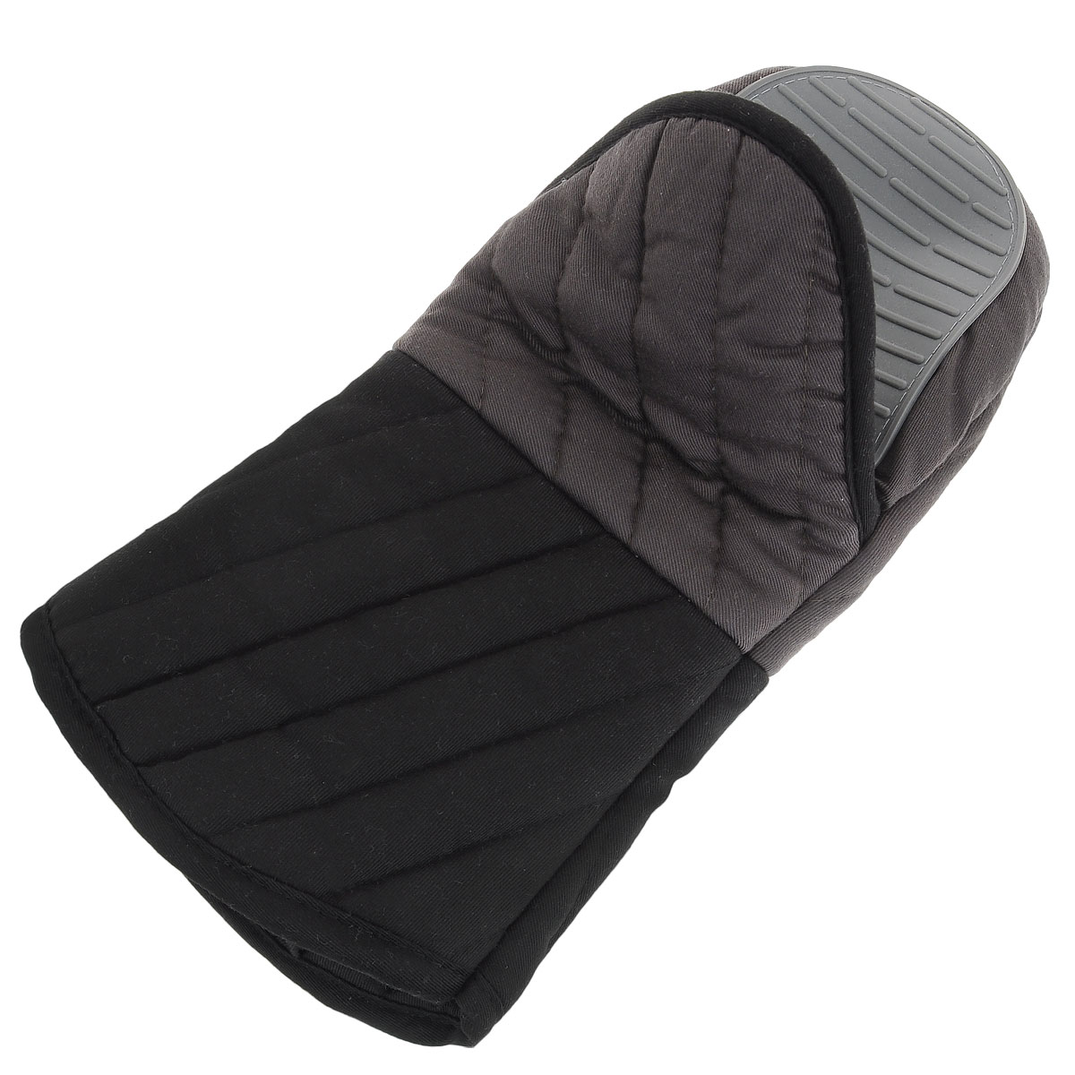 фото Рукавица-прихватка Tefal "Comfort Touch", с силиконовый покрытием, цвет: серый, черный
