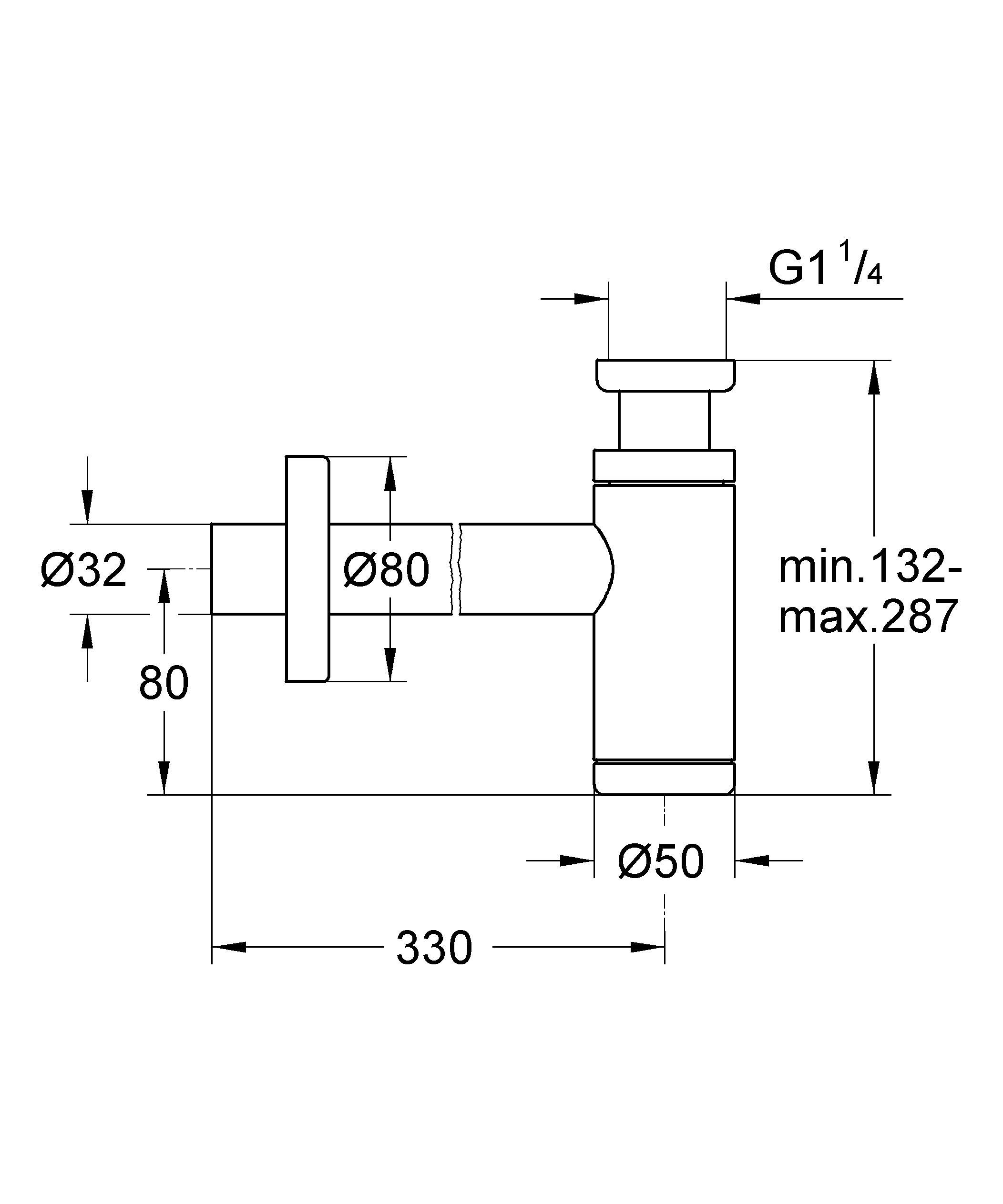 фото Сифон для раковины GROHE 1/4?, хром