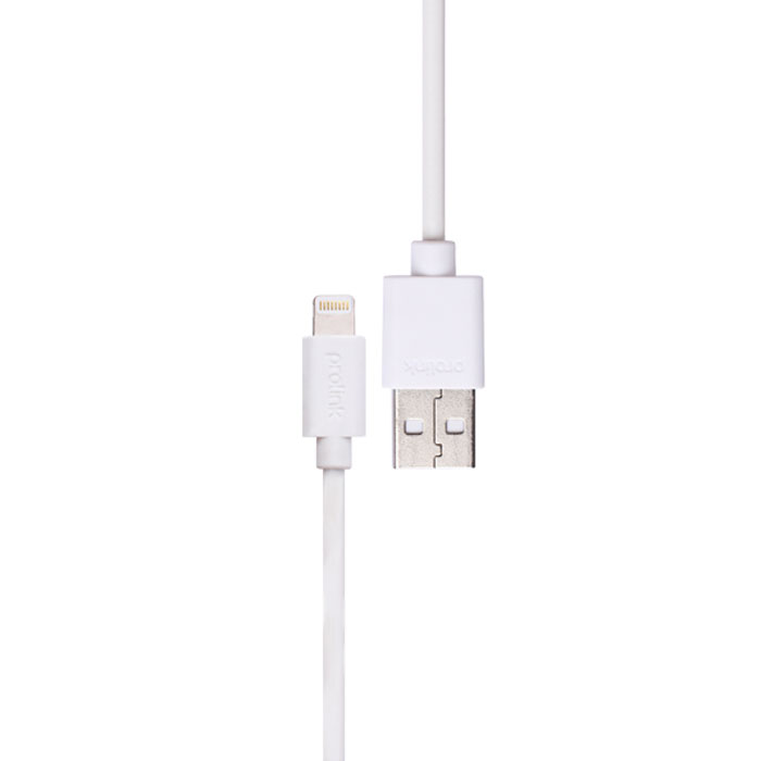 Prolink Кабель для мобильных устройств/Apple Lightning, 1 м, белый