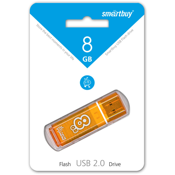 фото SmartBuy Glossy Series 8GB, Orange USB-накопитель