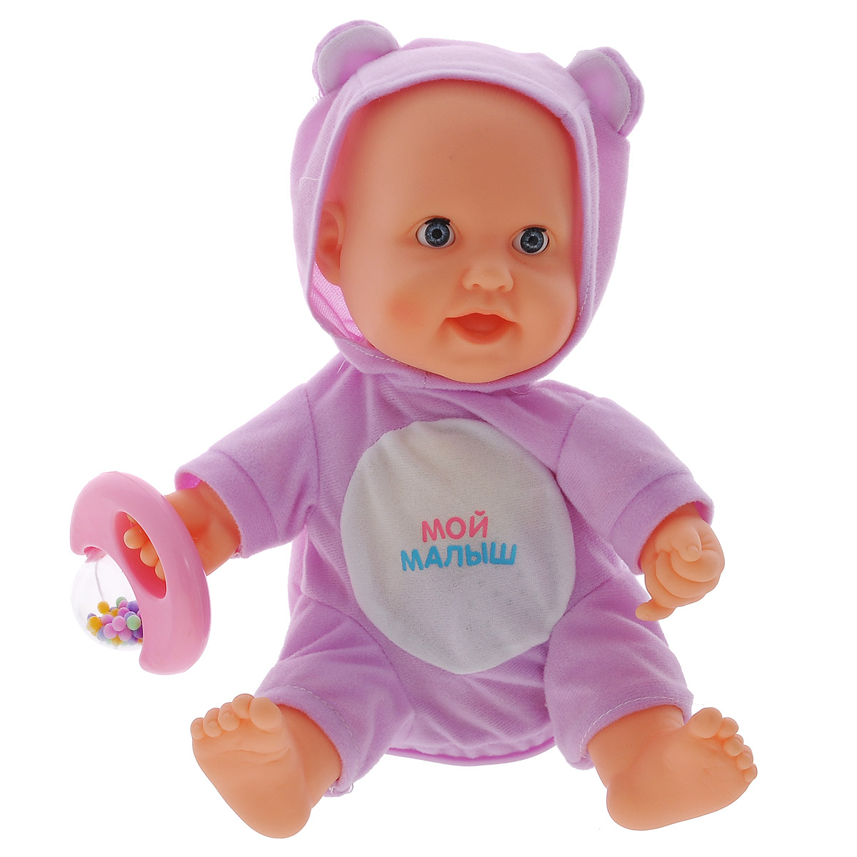 Joy Toy Пупс Мой малыш Миша с погремушкой — купить в интернетмагазине