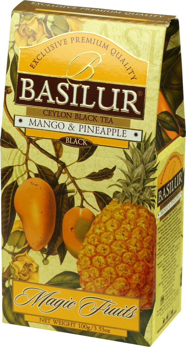 Basilur Mango and Pineapple черный листовой чай, 100 г