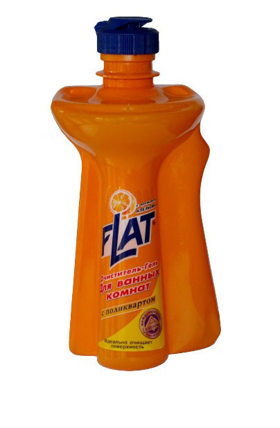 фото Очиститель-гель для ванных комнат "Flat", с ароматом апельсина, 350 г