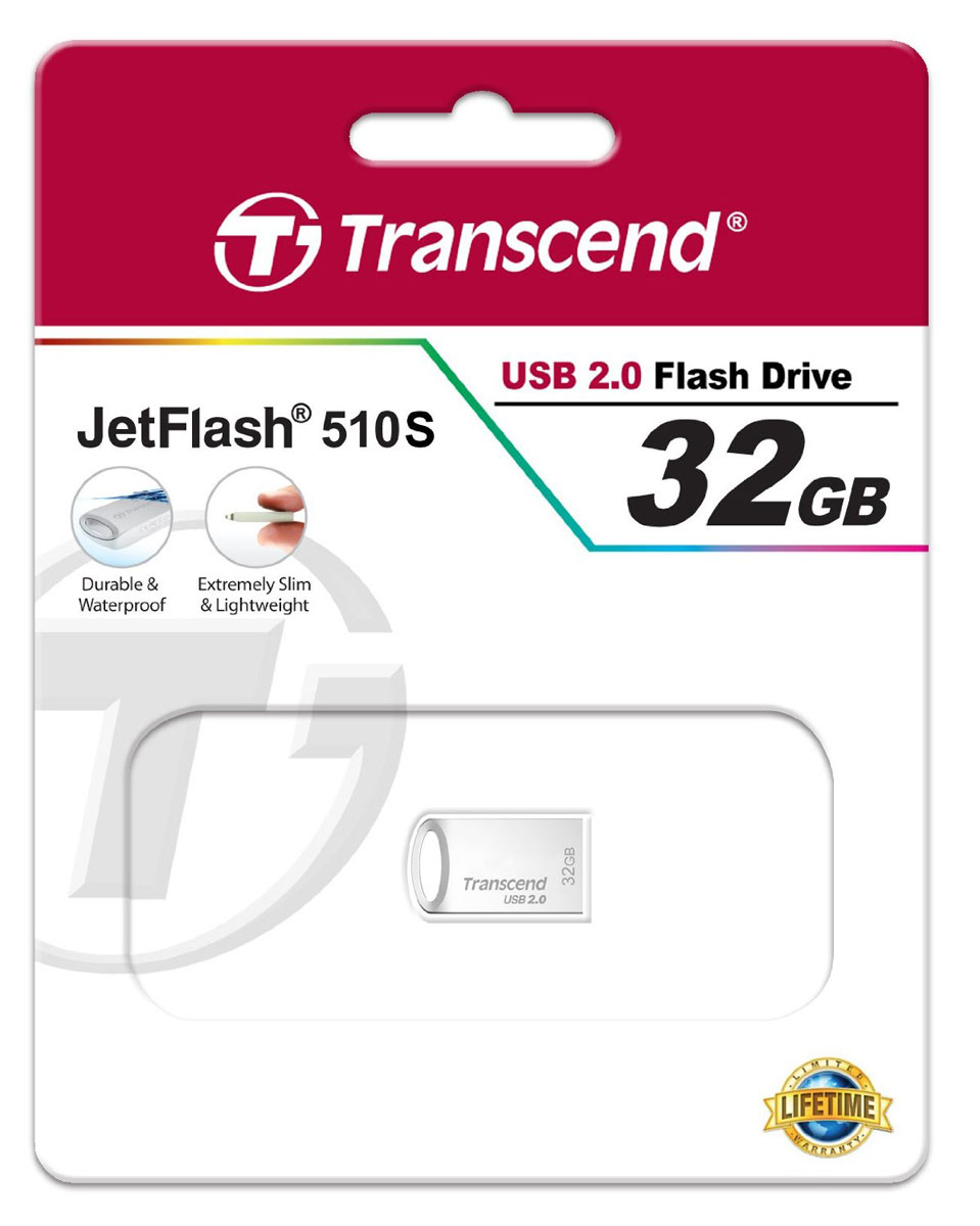 фото Transcend JetFlash 510 32GB, Silver USB-накопитель