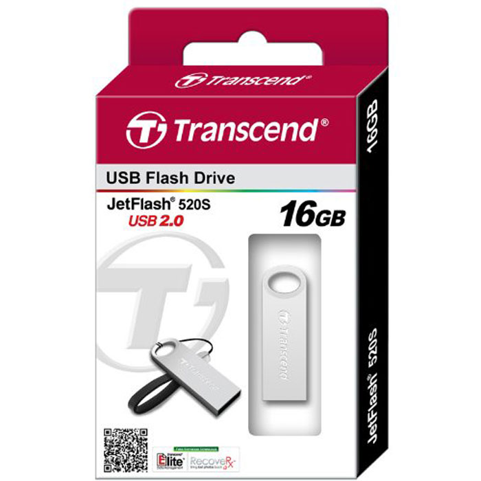 фото Transcend JetFlash 520 16GB, Silver USB-накопитель