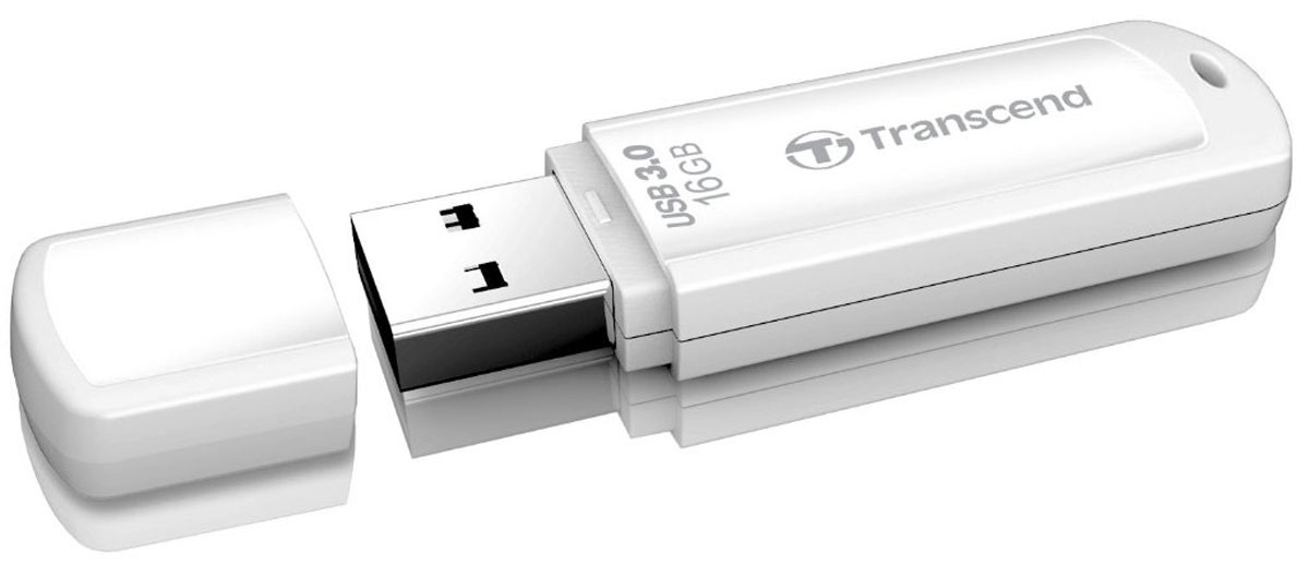 фото Transcend JetFlash 730 16GB, White USB-накопитель