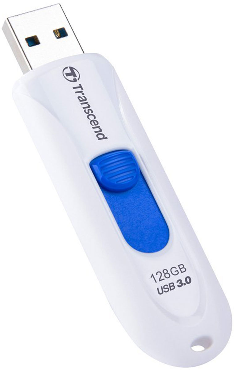 фото Transcend JetFlash 790 128GB, White Blue USB-накопитель