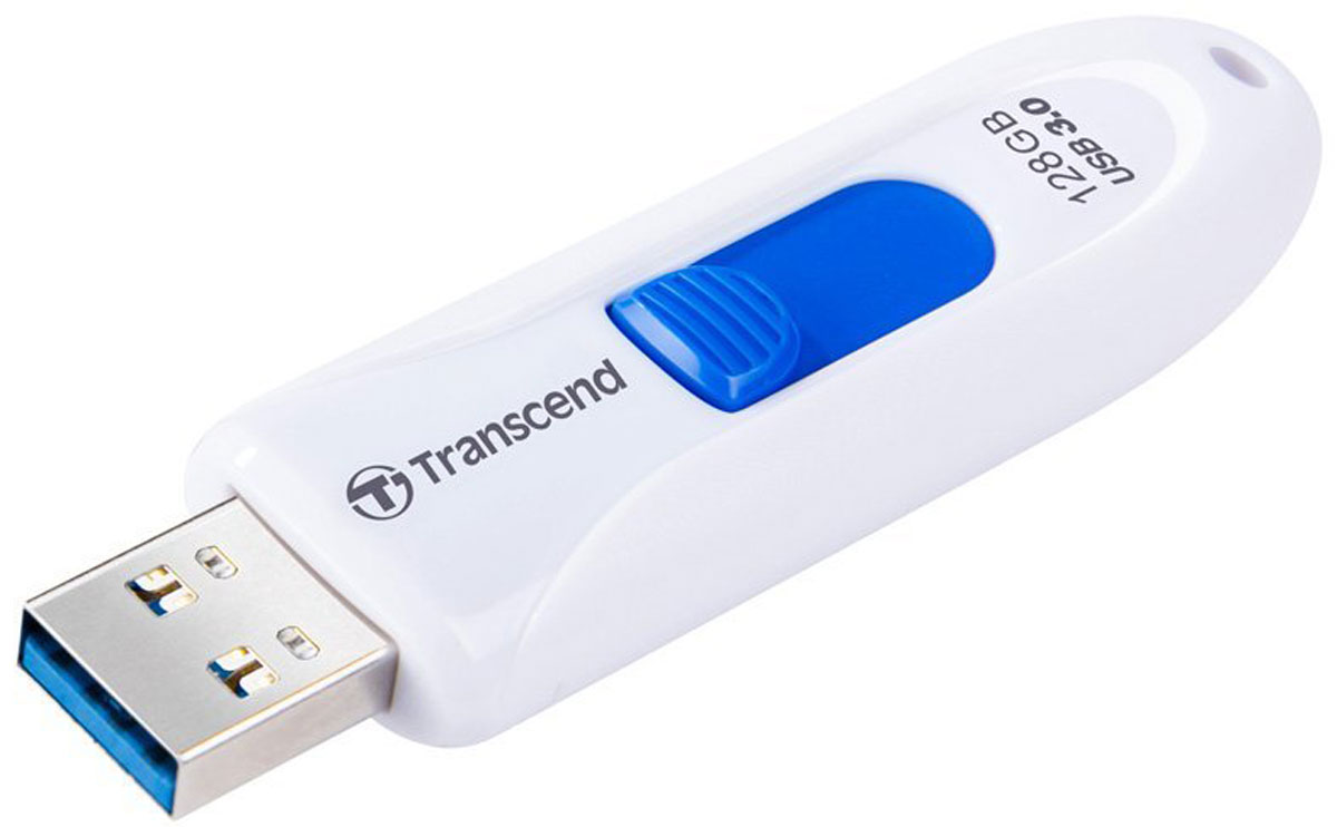 фото Transcend JetFlash 790 128GB, White Blue USB-накопитель