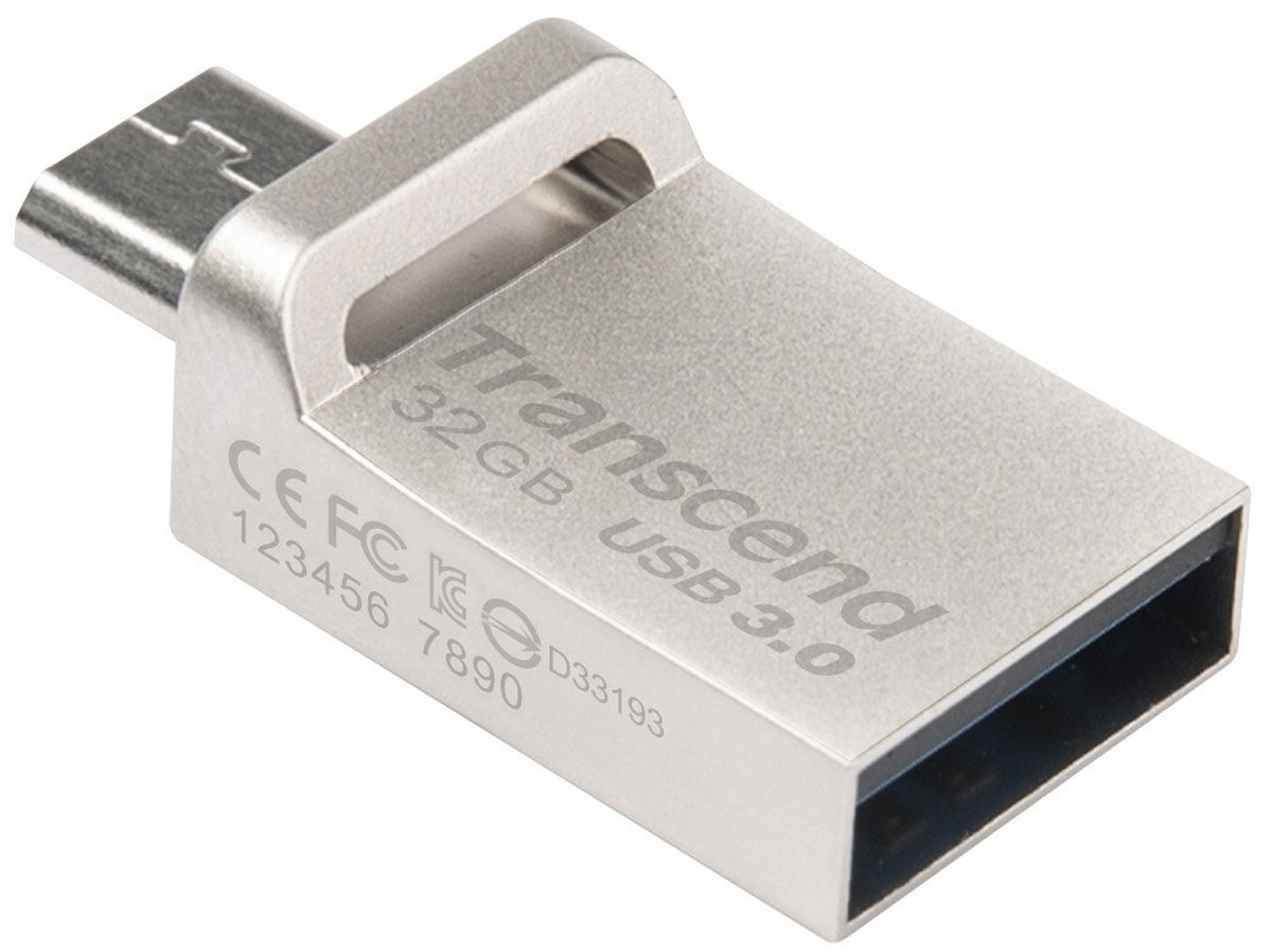 фото Transcend JetFlash 880 32GB, Silver USB-накопитель