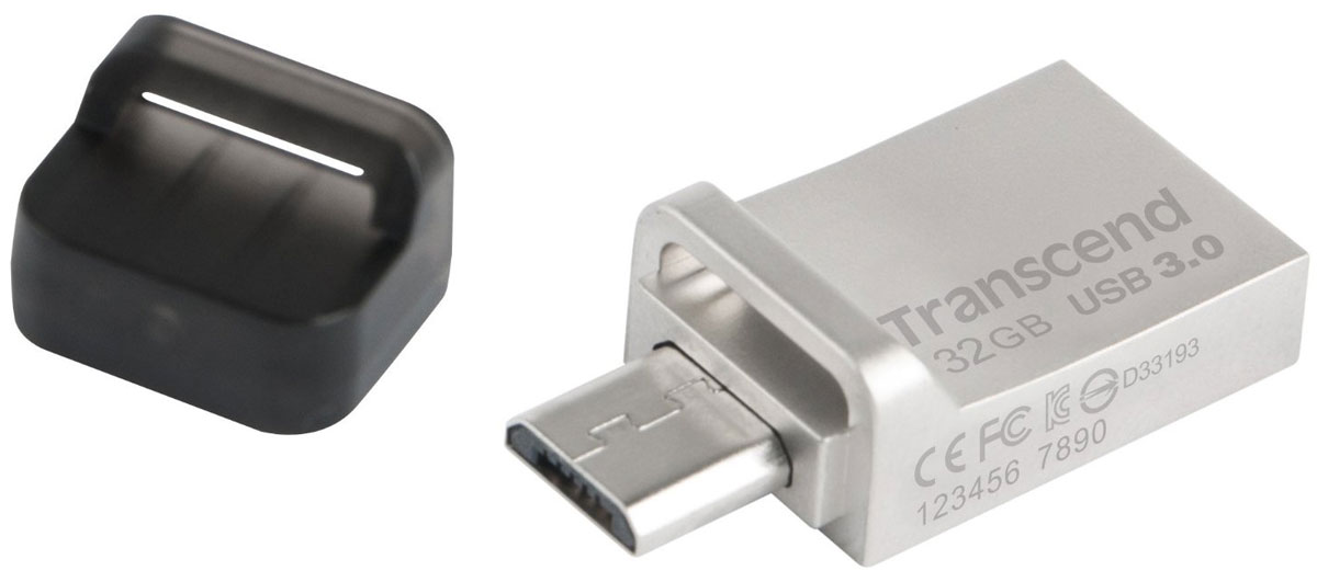 фото Transcend JetFlash 880 32GB, Silver USB-накопитель