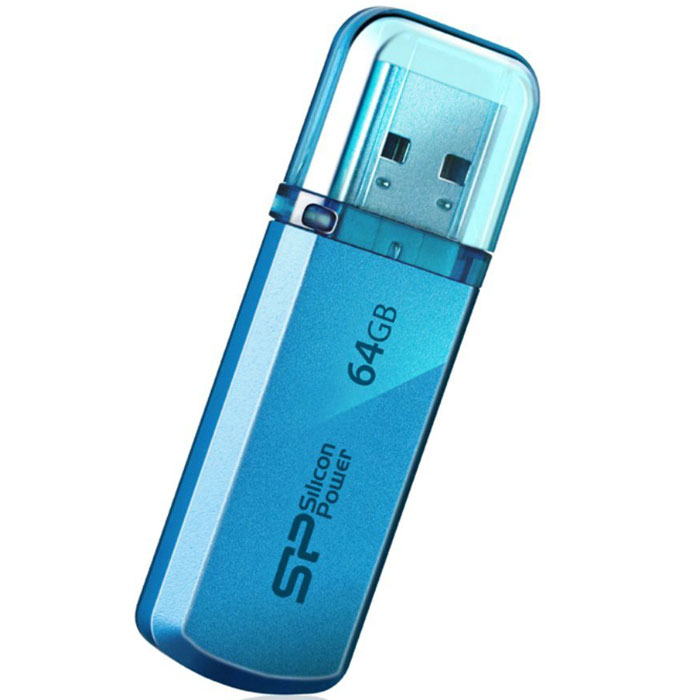 фото Silicon Power Helios 101 64GB, Blue USB-накопитель