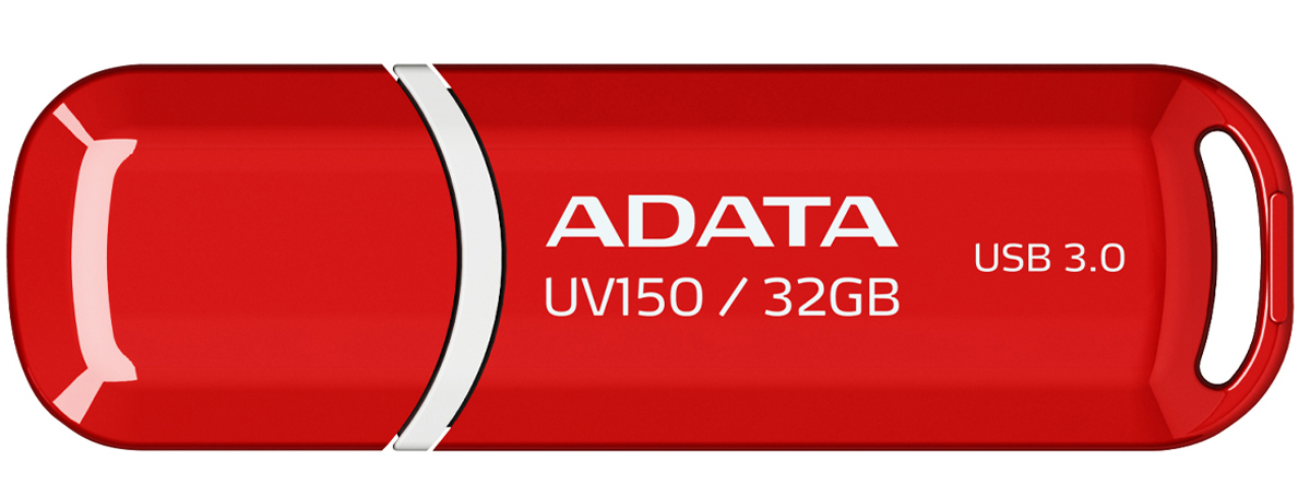 32ГБФлеш-накопительADATA-UV150,USB3.2,(AUV150-32G-RRD),красный