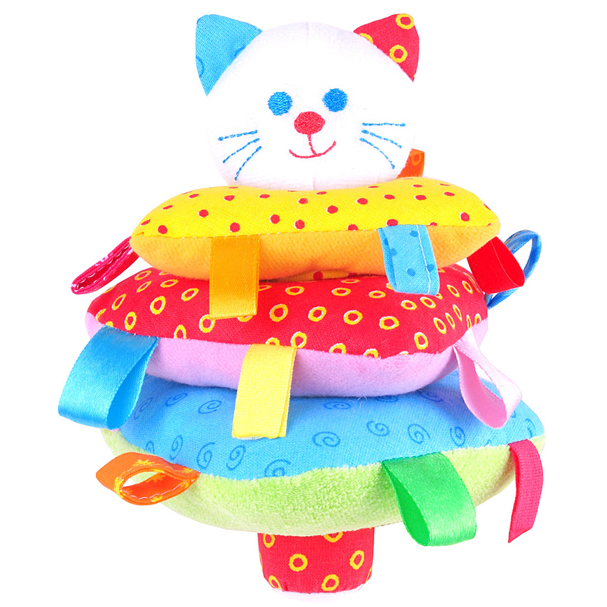 фото Мякиши Мягкая игрушка-пирамидка "Котик"