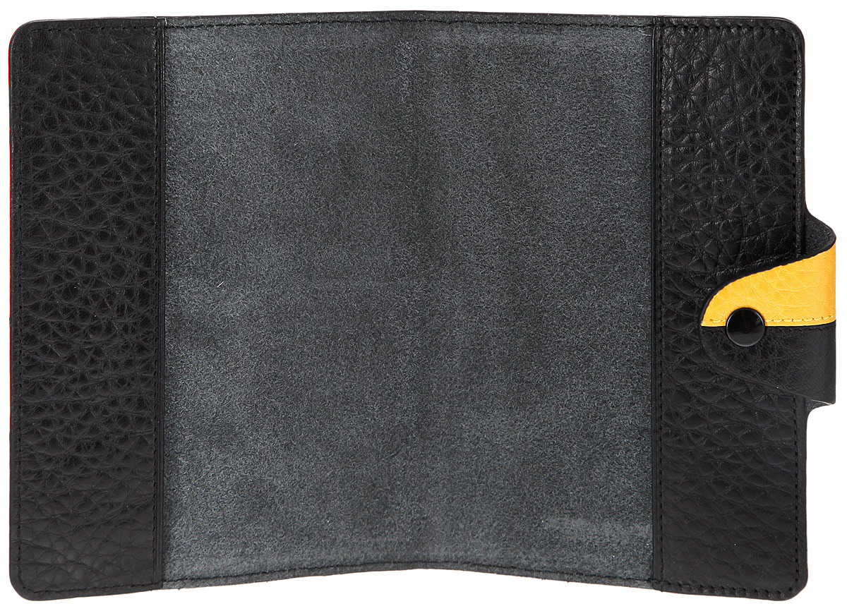фото Обложка для паспорта CANGURIONE, цвет: черный, желтый. 3326-F