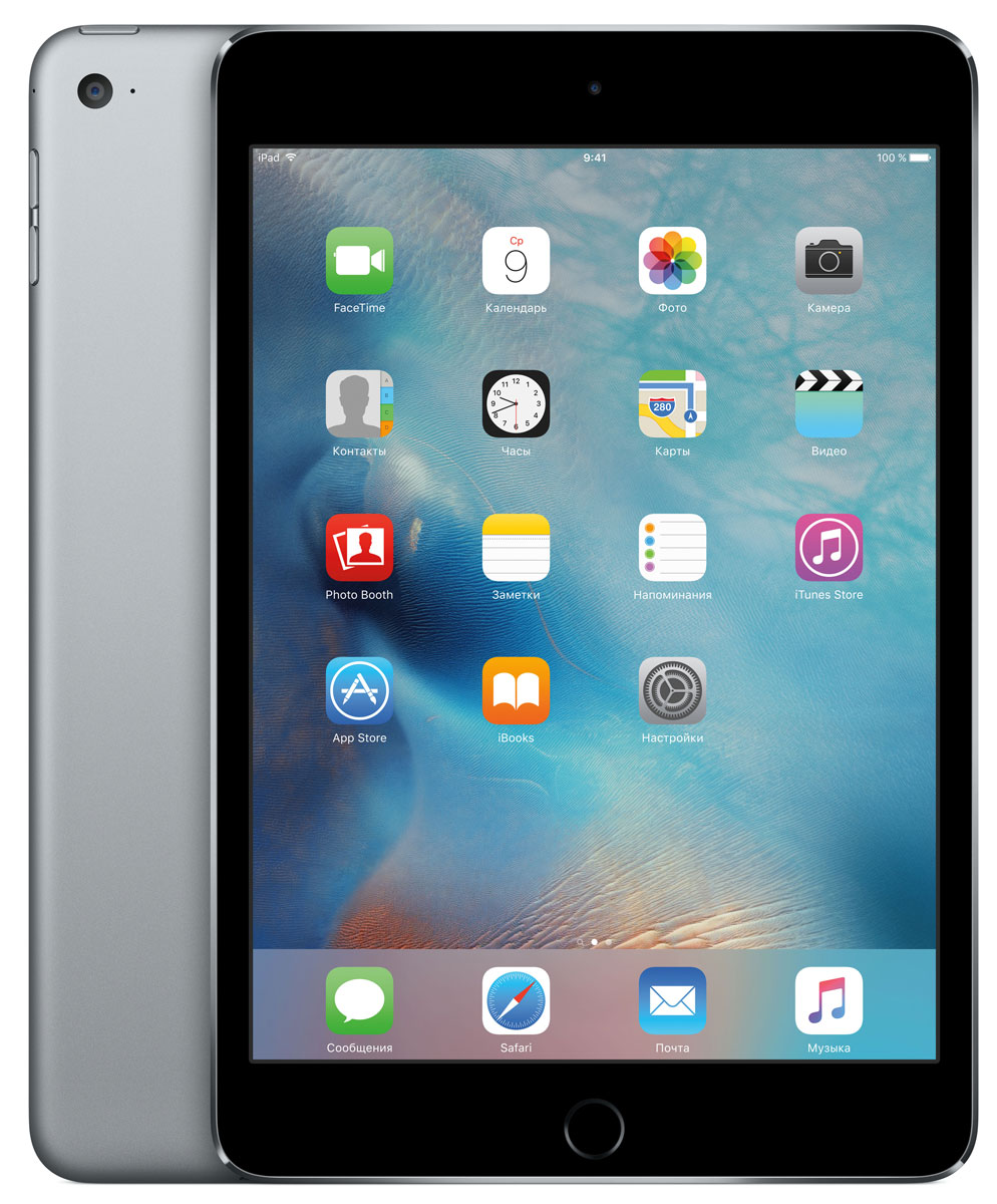 фото Планшет Apple iPad mini 4 Wi-Fi (2015), 128 ГБ, серый космос