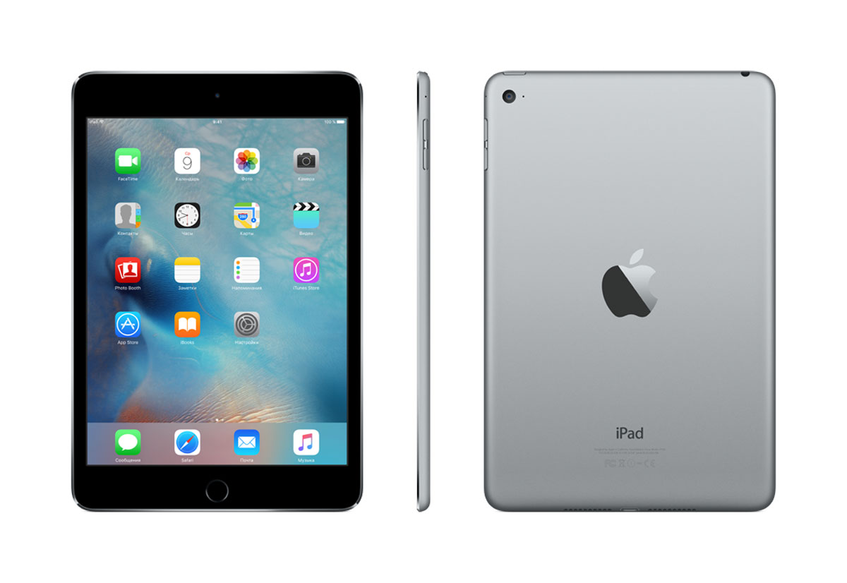 фото Планшет Apple iPad mini 4 Wi-Fi (2015), 128 ГБ, серый космос