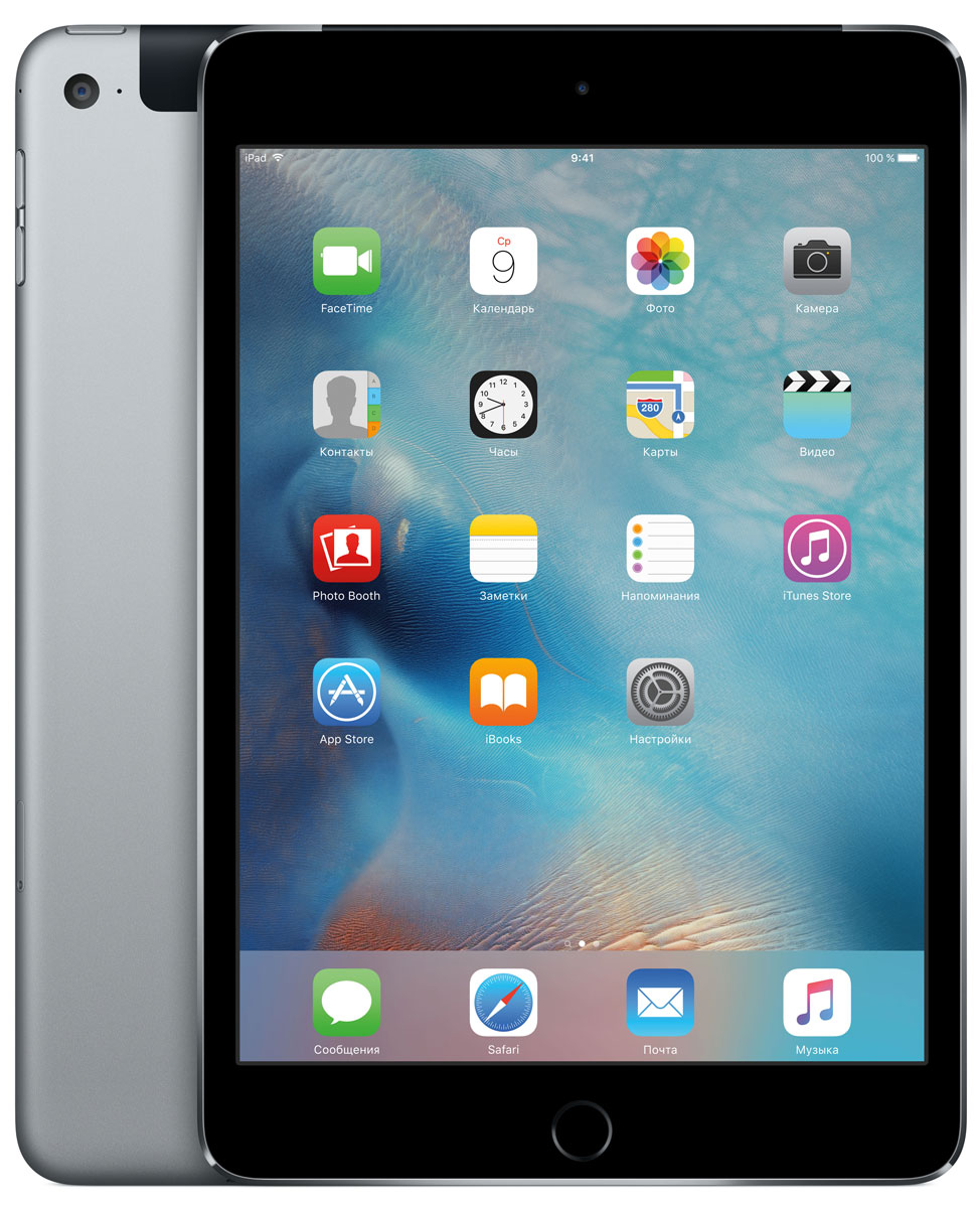 фото Планшет Apple iPad mini 4 Wi-Fi + Cellular (2015), 128 ГБ, серый космос