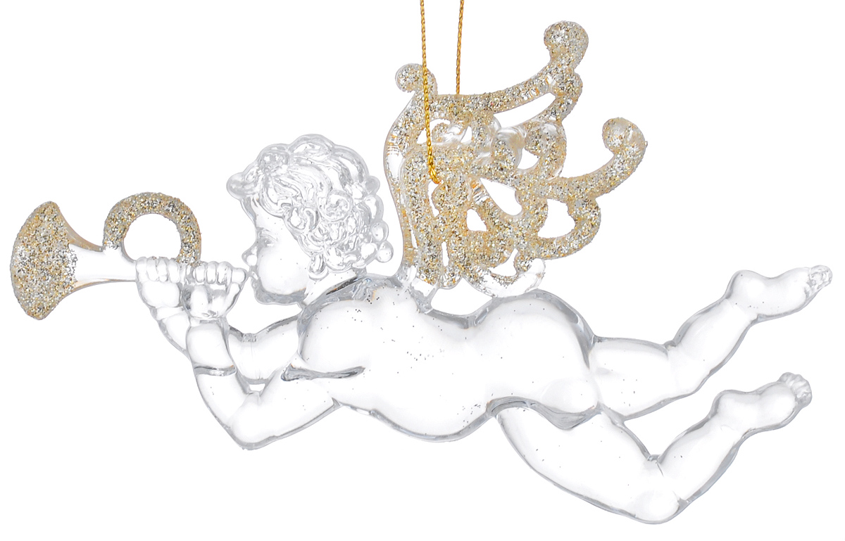 фото Новогоднее подвесное украшение Феникс-презент "Музыкальные ангелочки", 11,5 х 8,5 см