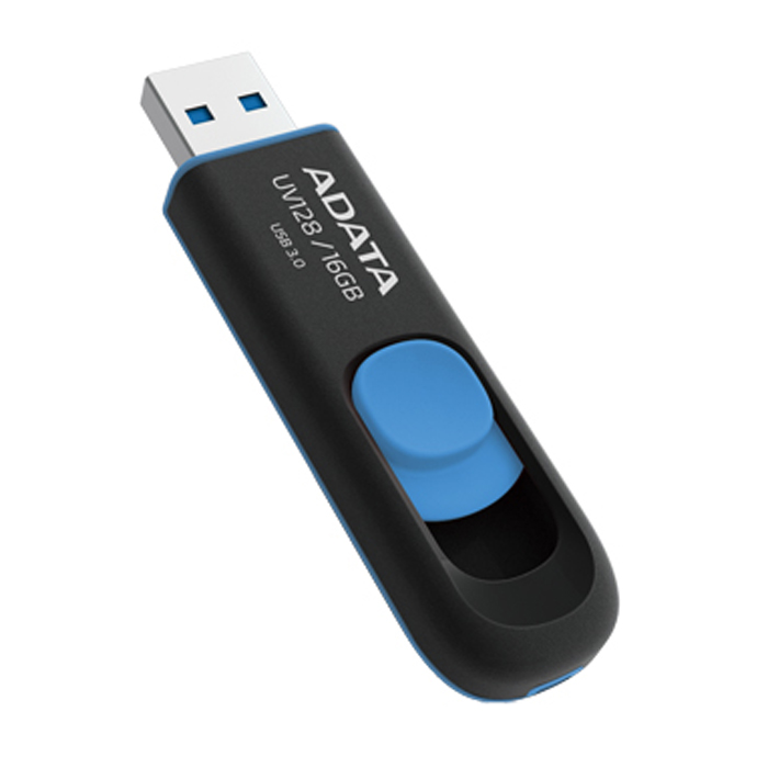 фото ADATA UV128 16GB, Black Blue USB-накопитель