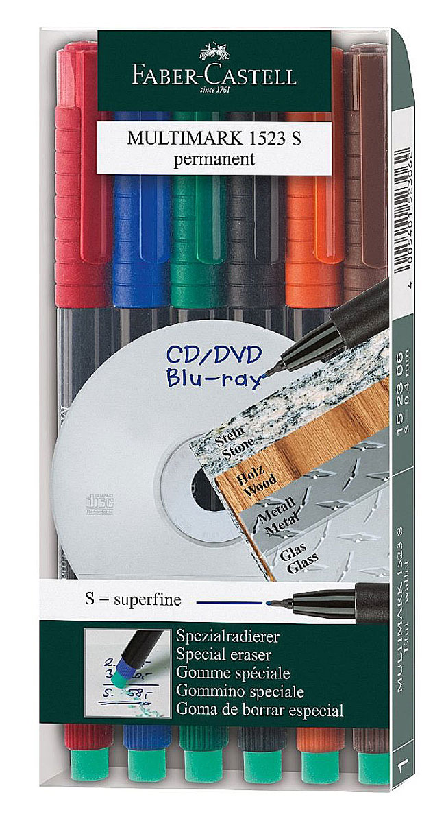 Faber-Castell Капиллярная перманентная ручка Multimark S для письма на ...