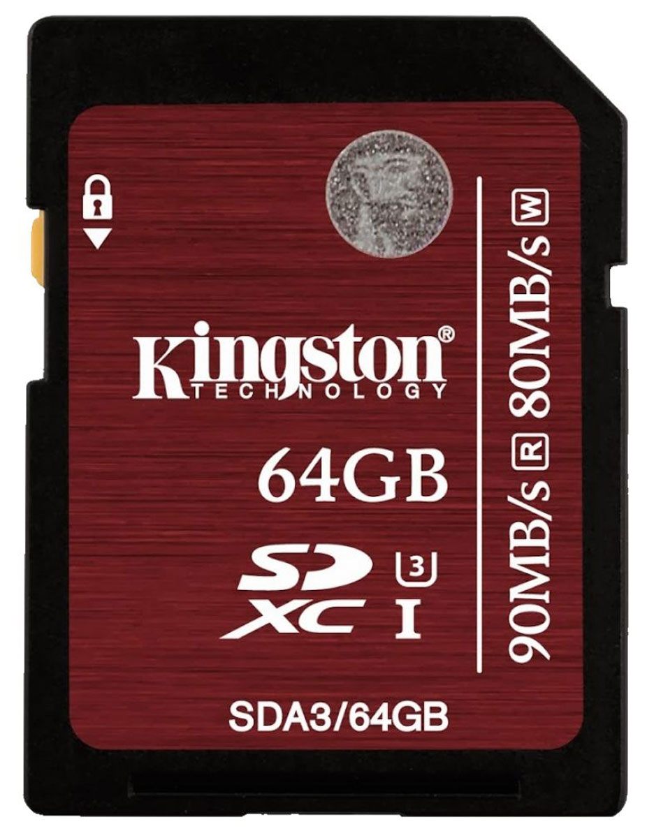 фото Kingston SDXC Class 10 UHS-I U3 64GB карта памяти