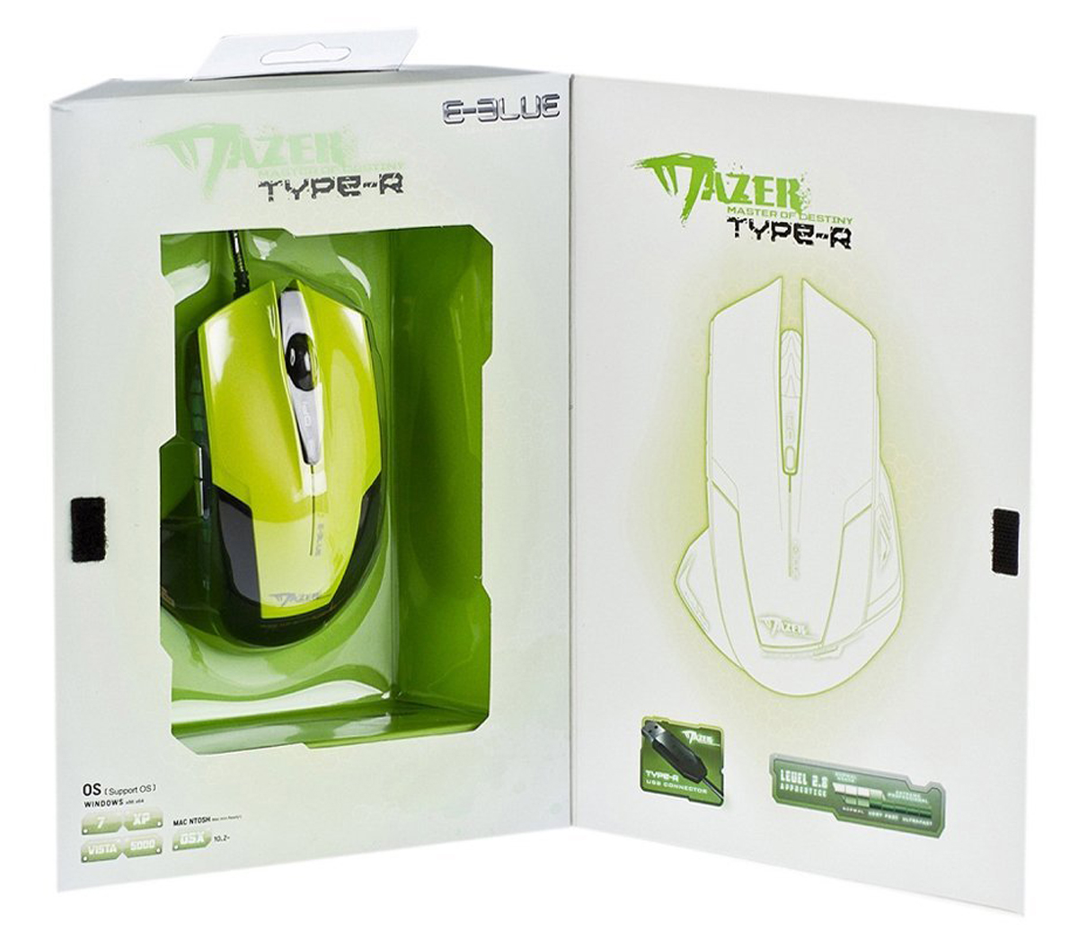 фото E-Blue EMS124 Mazer Type-R, Green игровая мышь