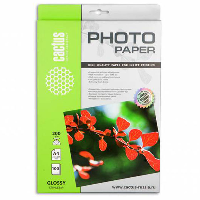 Cactus CS-GA4200100 глянцевая фотобумага Cactus CS-GA4200100 глянцевая фотобумага