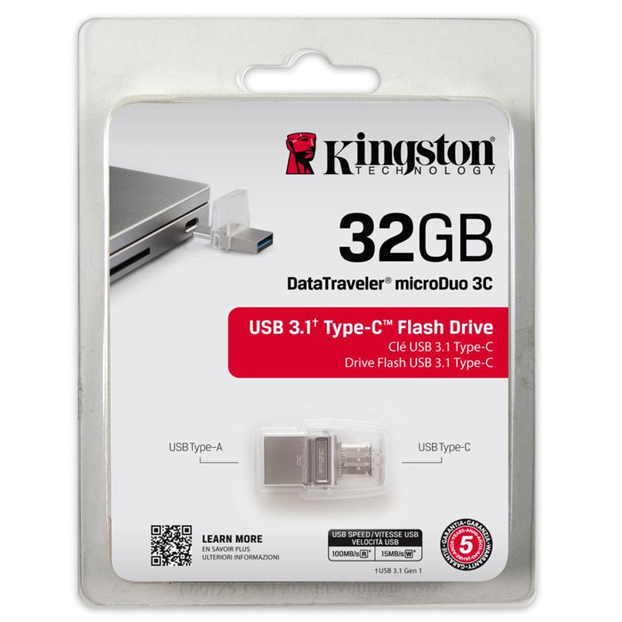 фото Kingston DataTraveler microDuo 3C 32GB USB-накопитель