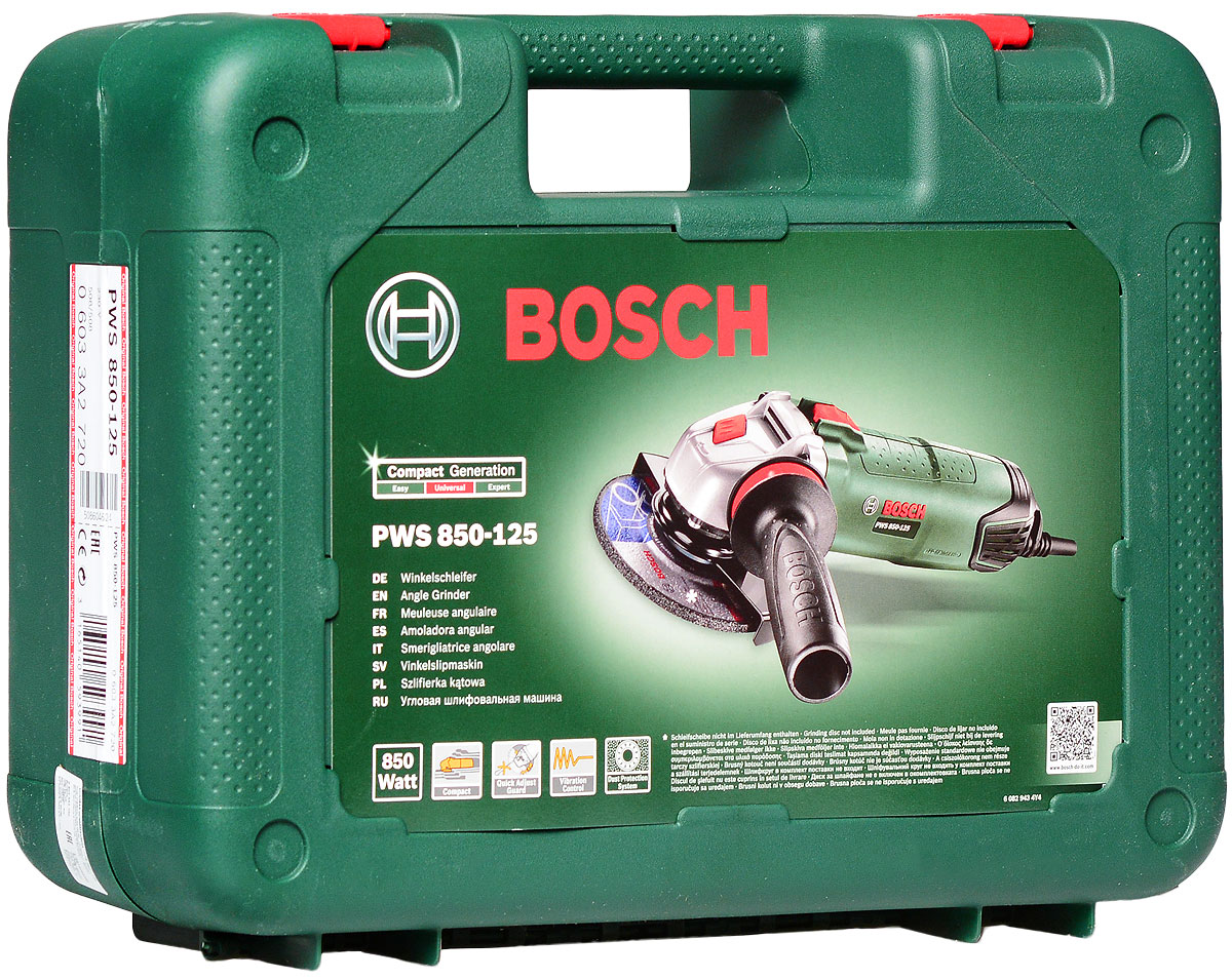 фото Угловая шлифмашина Bosch PWS 850-125 (06033А2720)