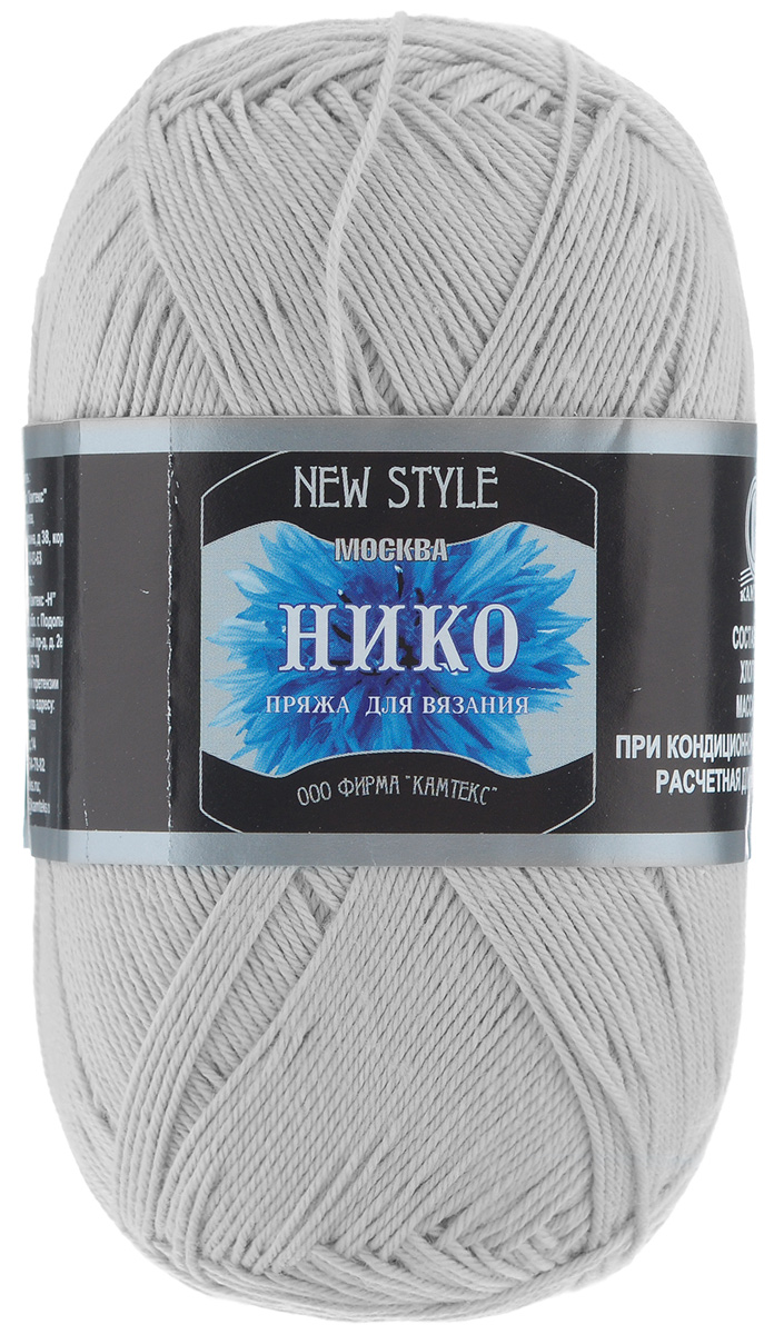 Пряжа для вязания Камтекс "Нико", цвет: серебристый (008), 500 м, 100 г, 10 шт
