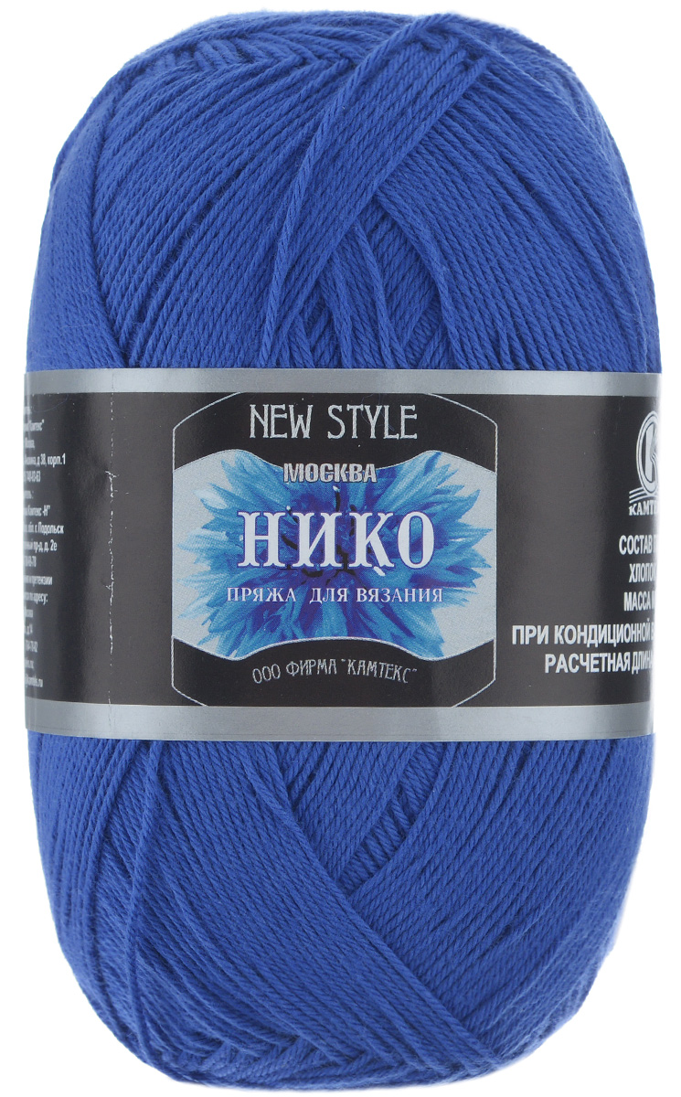 Пряжа для вязания Камтекс "Нико", цвет: василек (019), 500 м, 100 г, 10 шт