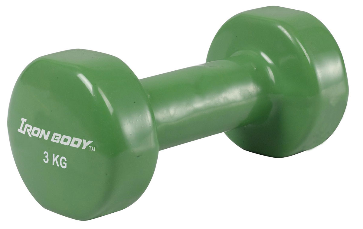фото Гантель "Iron Body", 3 кг, цвет: зеленый