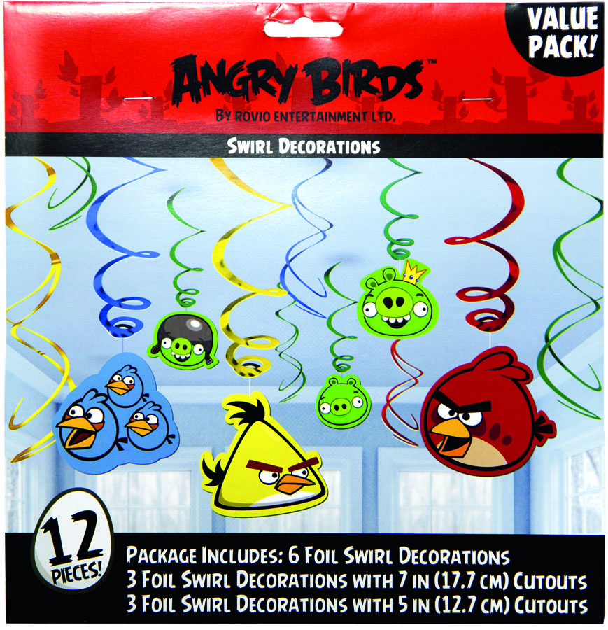 фото Amscan Спираль Angry Birds 12 шт