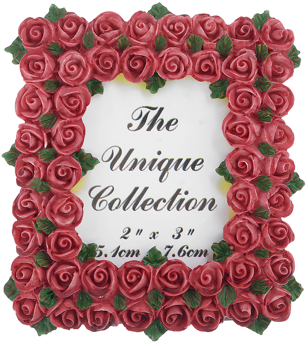 фото Декоративная фоторамка Home Queen "Букет роз", цвет: бордовый, 5,1 см х 7,6 см
