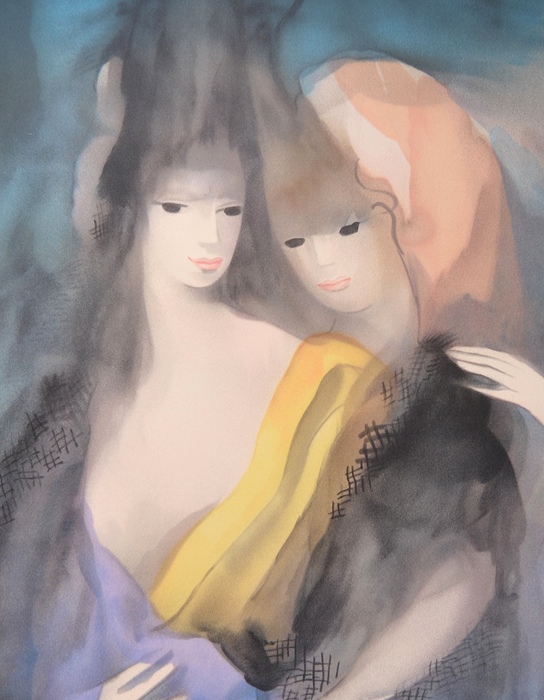 фото Литография Мари Лорaнсен "Две дамы" ("Соучастие", "Complicite"). Франция, XX век Мари лорансен
