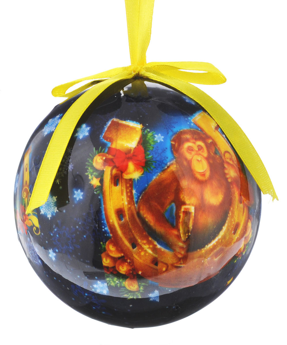 фото Новогоднее подвесное украшение Sima-land "Шар. Удачи и богатства", диаметр 10 см