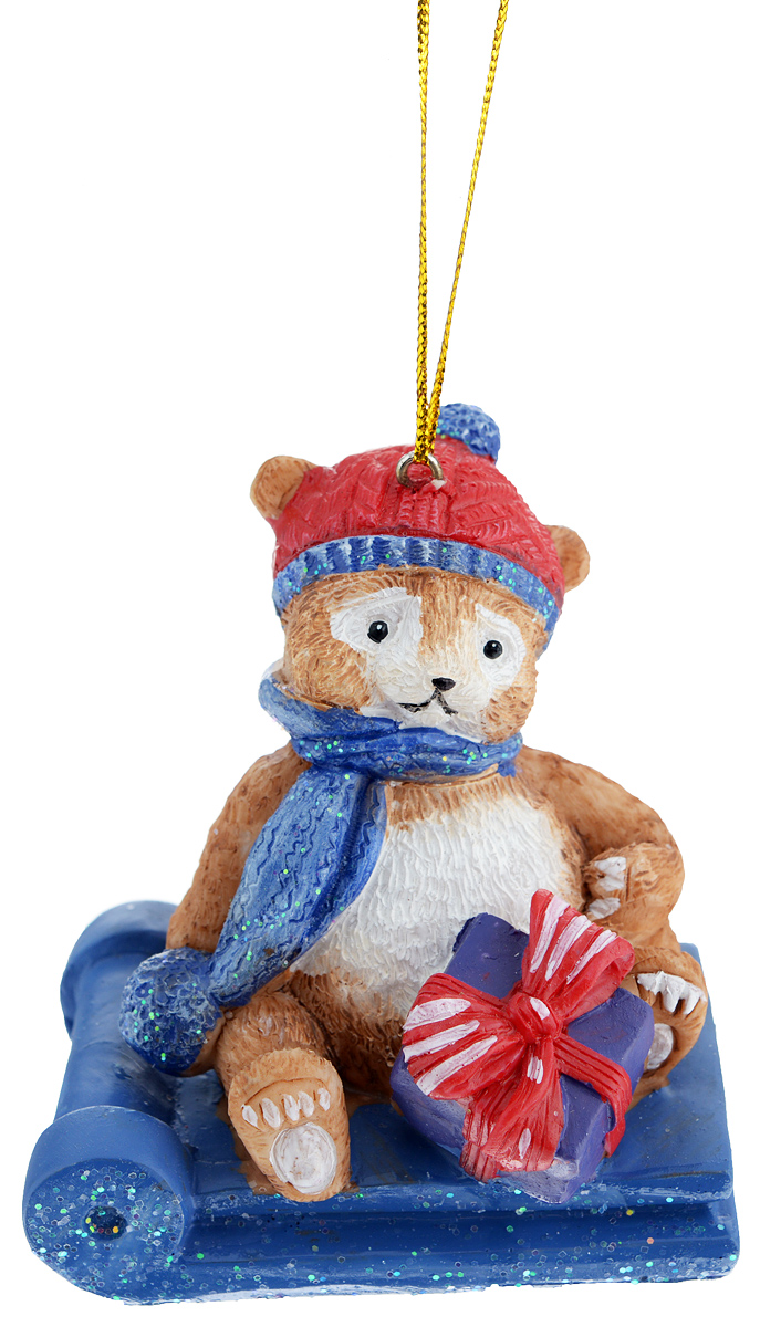 фото Новогоднее подвесное украшение Феникс-Презент "Мишка в санках"