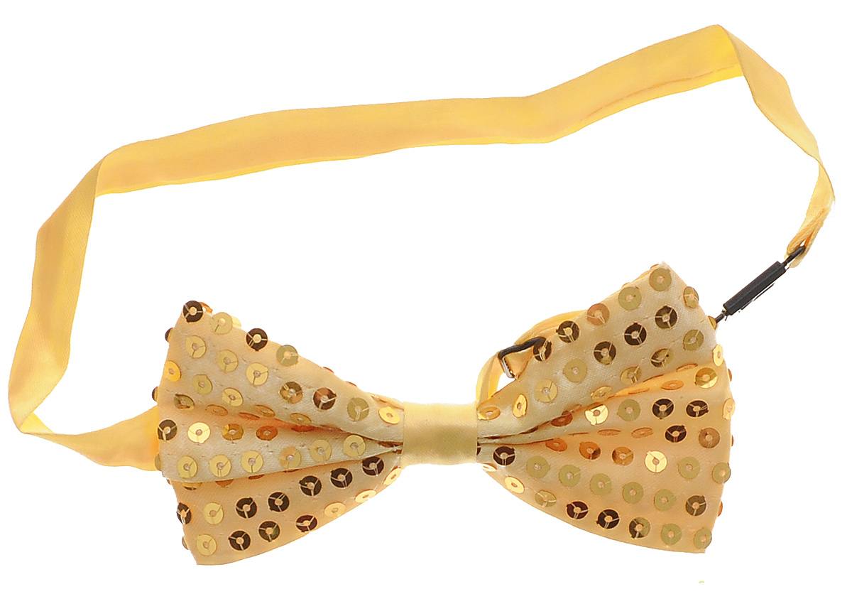 фото Галстук-бабочка маскарадный "Феникс-Презент", цвет: желтый