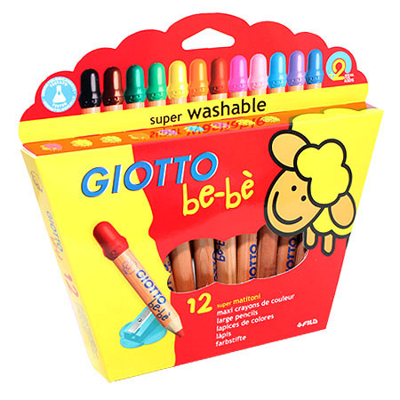 фото Цветные карандаши Giotto Bebe "Super Largepencils", c точилкой, 12 цветов