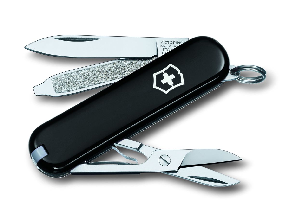 фото Нож-брелок Victorinox "Classic SD", цвет: черный, 7 функций, 5,8 см