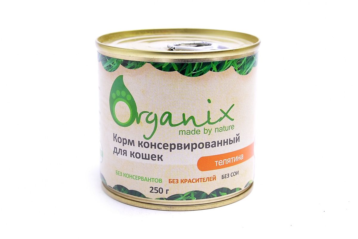 фото Консервы для кошек "Organix", телятина, 250 г Organix (zoo)