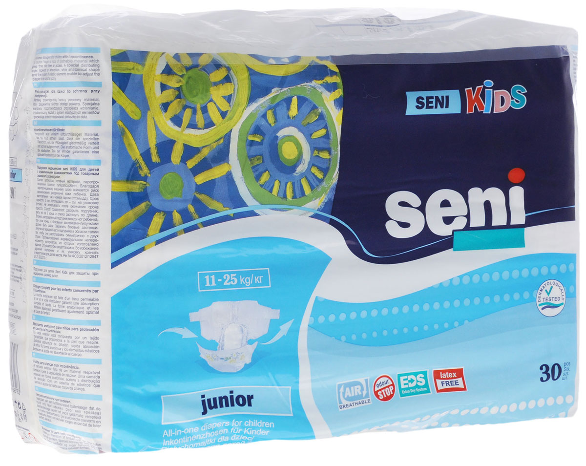 Seni Подгузники Kids Junior для детей с ограниченными возможностями вес 11-25 кг 30 шт Seni Подгузники Kids Junior для детей с ограниченными возможностями вес 11-25 кг 30 шт
