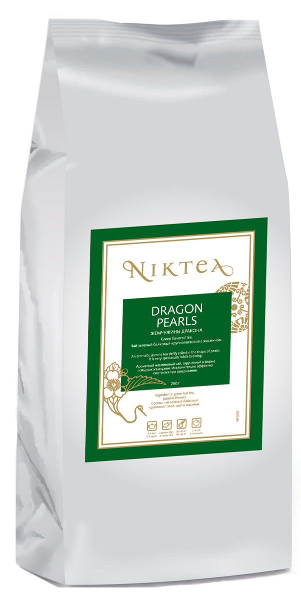 фото Niktea Dragon Pearls зеленый листовой чай, 250 г